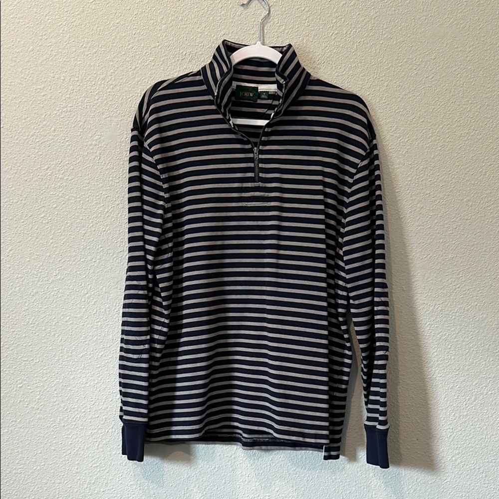 Ⓜ️ Men’s J.Crew Re-Imagined 100% Cotton Navy & Grey Stripe Pullover